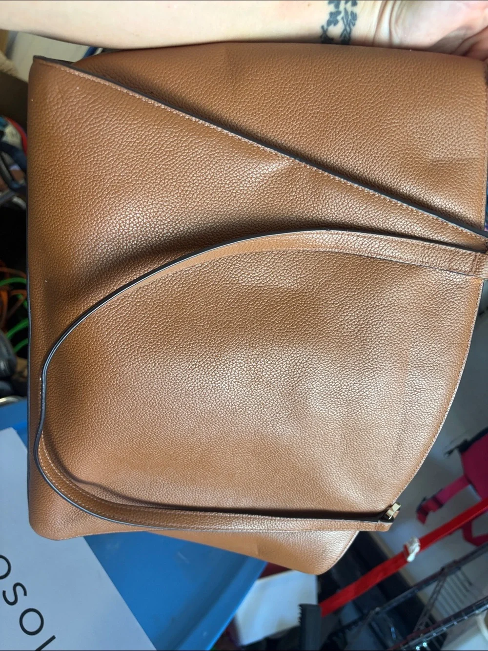 kate spade Tan Pebbled Leather Shoulder Tote